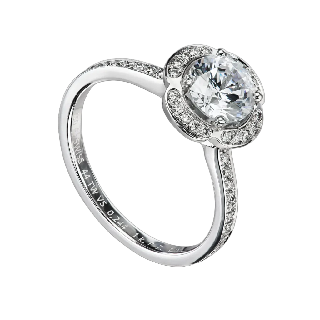 Furrer Jacot Women's Ring Florine 750 White Gold | 44 Brilliant-Cut Diamonds