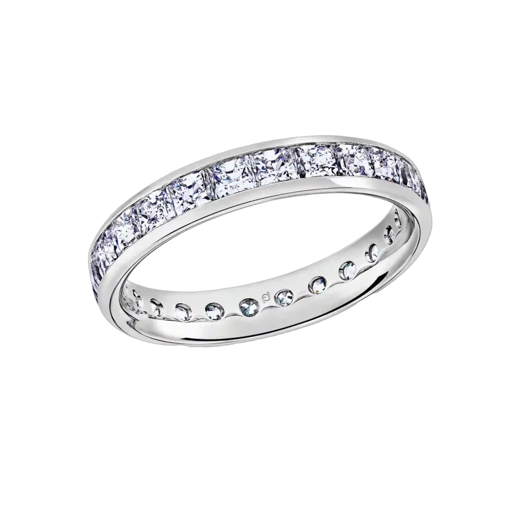 Furrer Jacot Eternity Ring 750 White Gold | 31 Princess-Cut Diamonds 1.550 ct