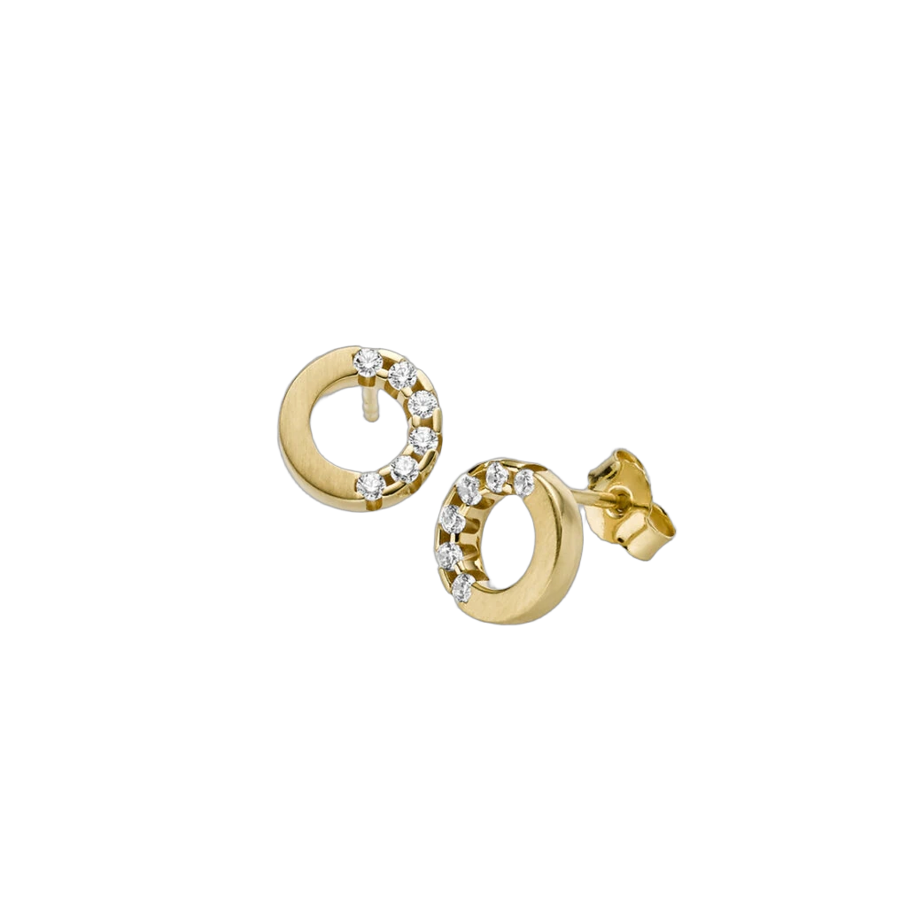 Crab Stud Earrings with Brilliant-Cut Diamonds