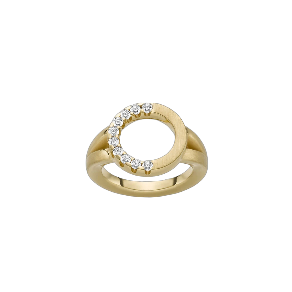 Crab Ring with Brilliant-Cut Diamonds