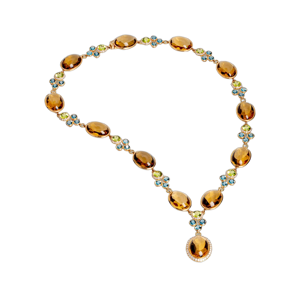 Takara Necklace with honey quartzes