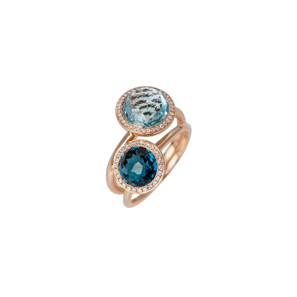 Takara Ring with Sky Blue Topaz