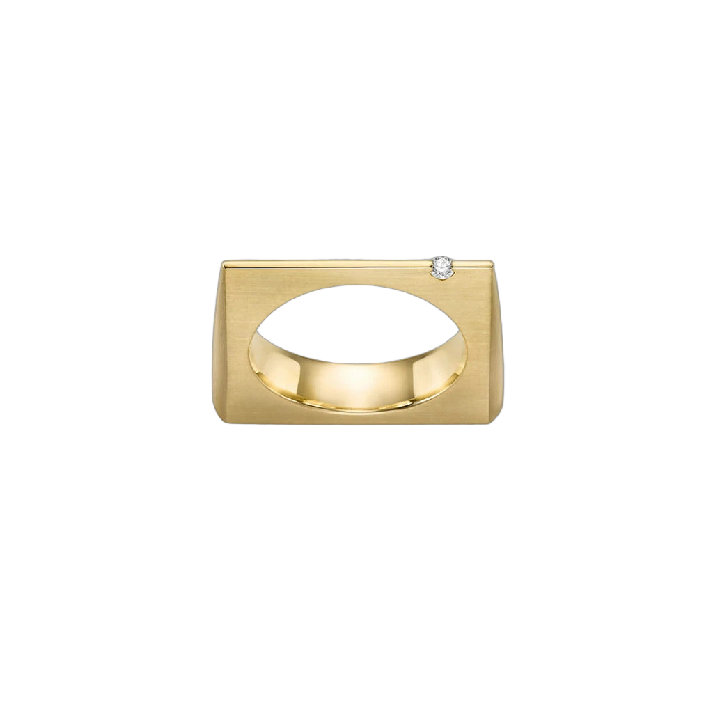 Tauris Teardrop-Shaped Ring with Diamond