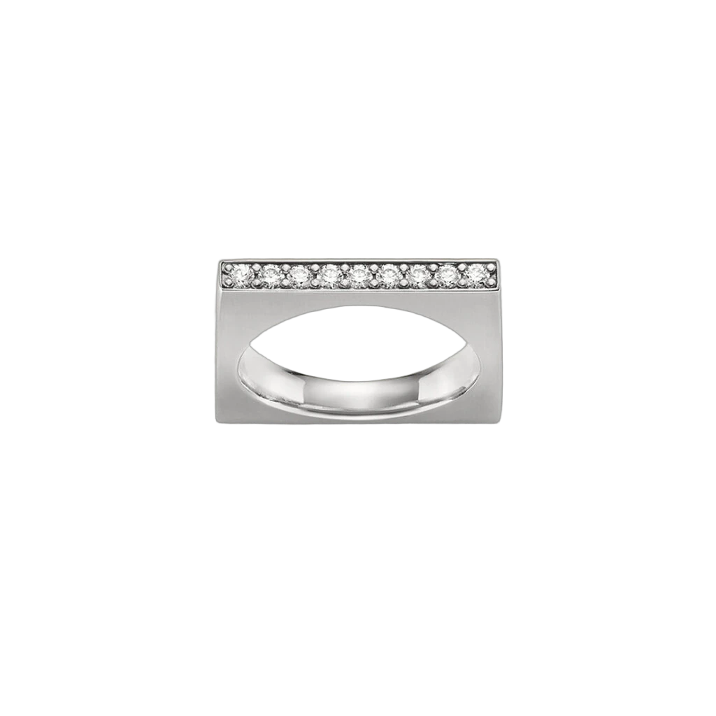 Tauris Ring with a Row of 9 Brilliant-Cut Diamonds