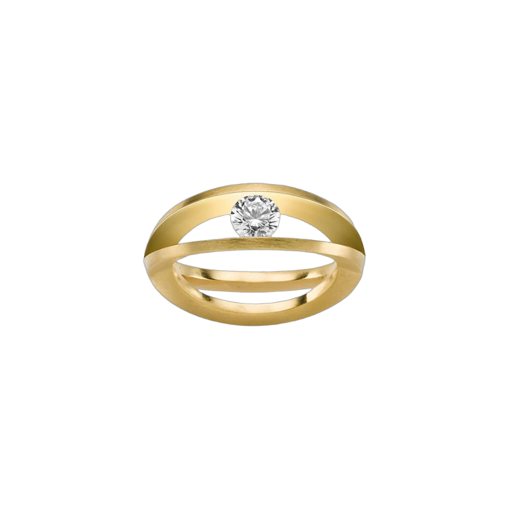 Shell Ring with Diamond 5mm