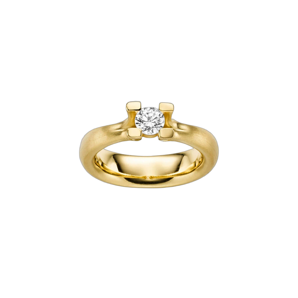 Ring Forver Solitaire square with Diamond