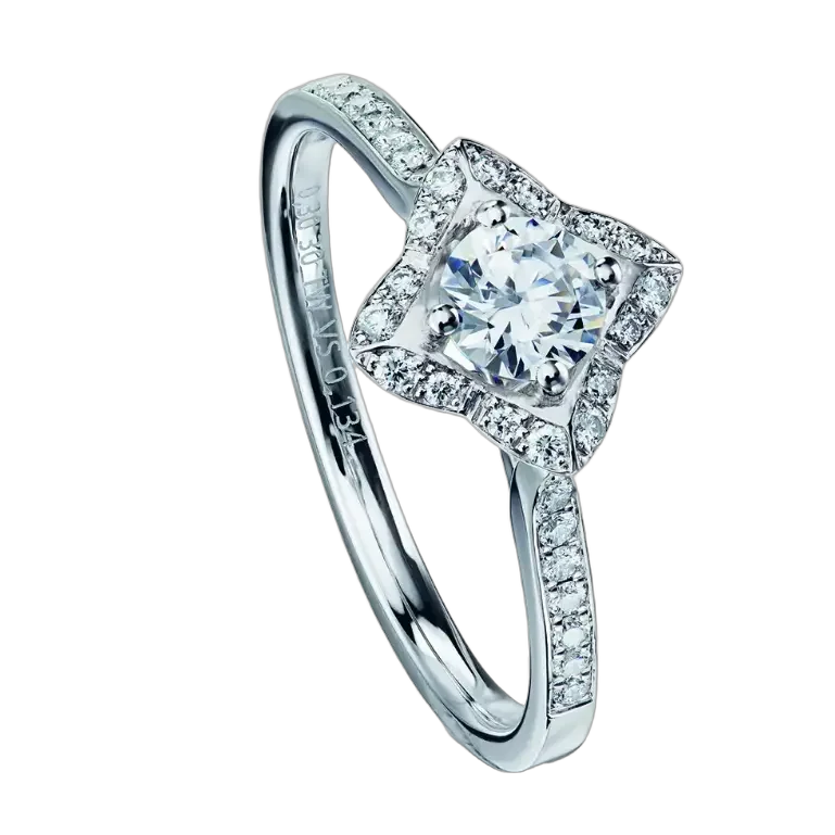 Furrer Jacot Women's Ring Florélie 750 White Gold | 32 Brilliant-Cut Diamonds