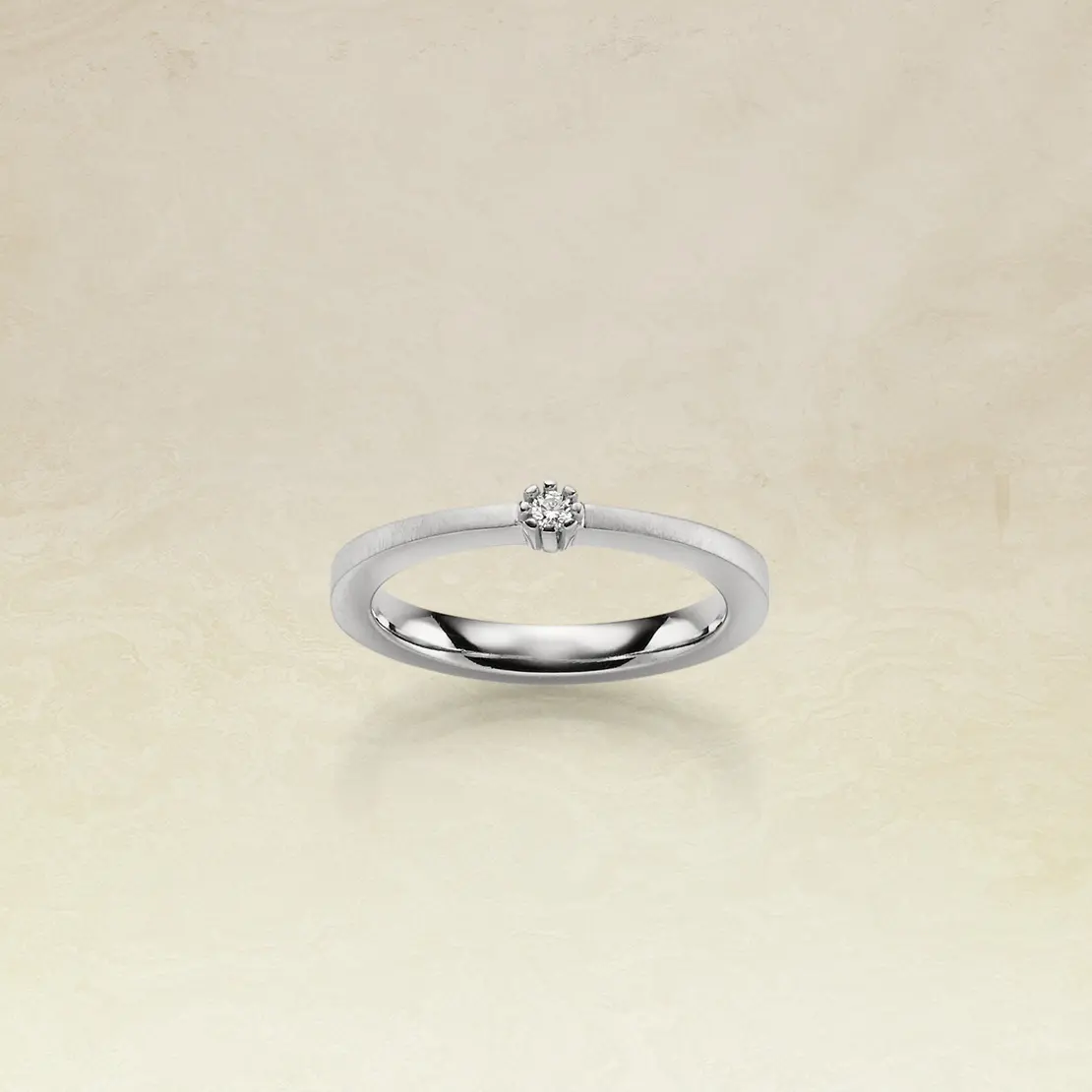 Cesta Ring 2mm in Weissgold